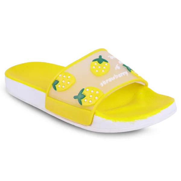 Yellow_Silicon_Strap_And_Pvc_Slip_On_Sliders_For_Women