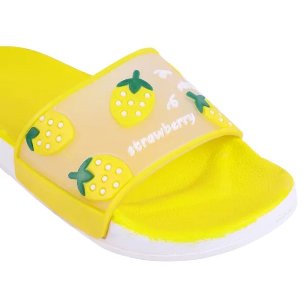 Yellow_Silicon_Strap_And_Pvc_Slip_On_Sliders_For_Women