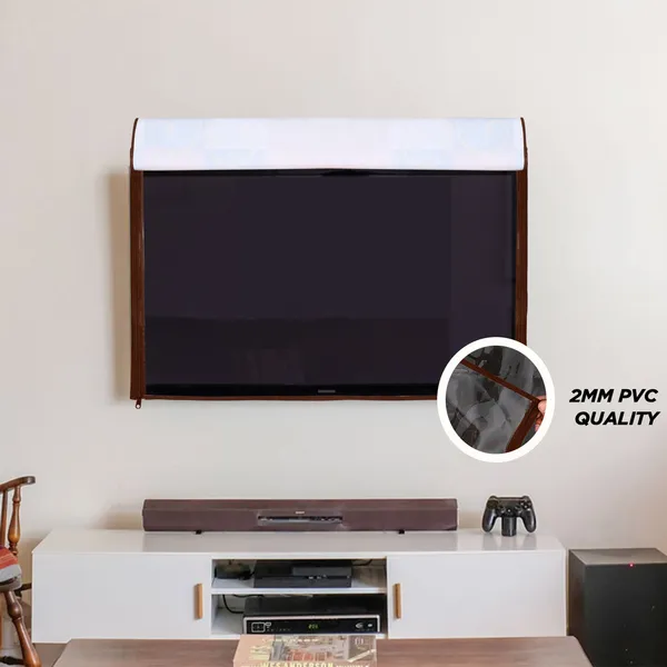 LCD/LED_T.V_Protector_Cover_For_26_Inch_Suitable_For_All_Major_Brands__(Material-_PVC,_Color-Brown,_Size-25.5x3x17_Inches)
