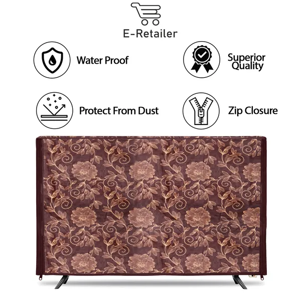 LCD/LED_T.V_Protector_Cover_For_26_Inch_Suitable_For_All_Major_Brands__(Material-_PVC,_Color-Brown,_Size-25.5x3x17_Inches)