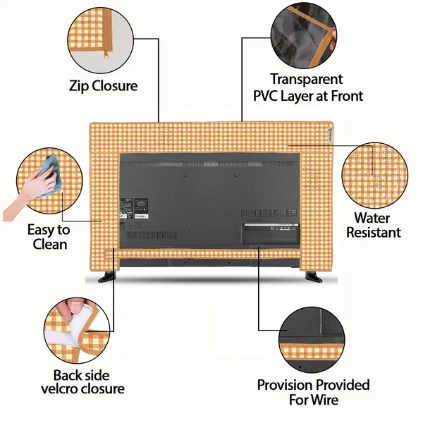 LCD/LED_T.V_Protector_Cover_For_26_Inch_Suitable_For_All_Major_Brands__(Material-_PVC,_Color-Brown,_Size-25.5x3x17_Inches)