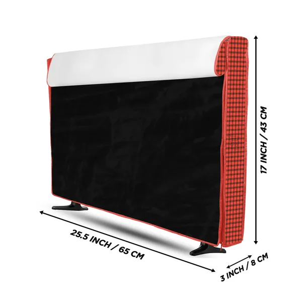 LCD/LED_T.V_Protector_Cover_For_26_Inch_Suitable_For_All_Major_Brands__(Material-_PVC,_Color-Red,_Size-25.5x3x17_Inches)