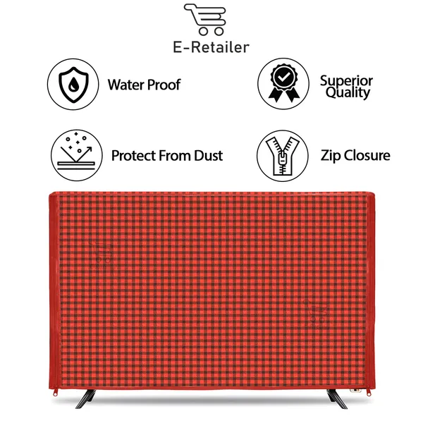 LCD/LED_T.V_Protector_Cover_For_26_Inch_Suitable_For_All_Major_Brands__(Material-_PVC,_Color-Red,_Size-25.5x3x17_Inches)