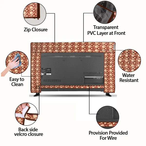 LCD/LED_T.V_Protector_Cover_For_26_Inch_Suitable_For_All_Major_Brands__(Material-_PVC,_Color-Brown,_Size-25.5x3x17_Inches)