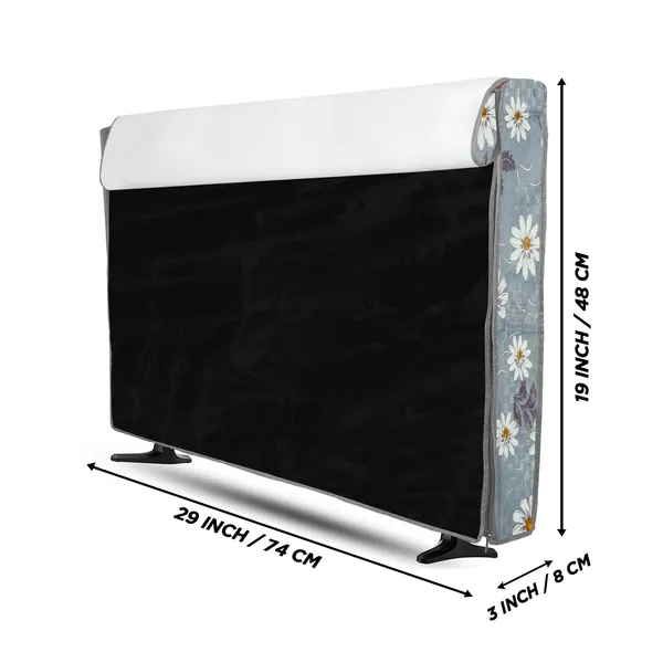 LCD/LED_T.V_Protector_Cover_For_32_Inch_Suitable_For_All_Major_Brands__(Material-_PVC,_Color-Gray,_Size-29x3x19_Inches)