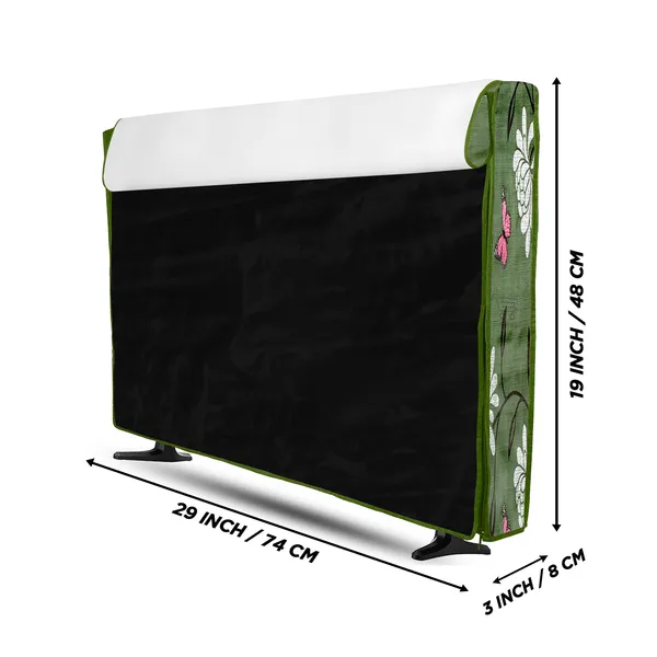 LCD/LED_T.V_Protector_Cover_For_32_Inch_Suitable_For_All_Major_Brands__(Material-_PVC,_Color-Green,_Size-29x3x19_Inches)