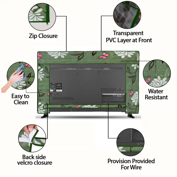 LCD/LED_T.V_Protector_Cover_For_32_Inch_Suitable_For_All_Major_Brands__(Material-_PVC,_Color-Green,_Size-29x3x19_Inches)