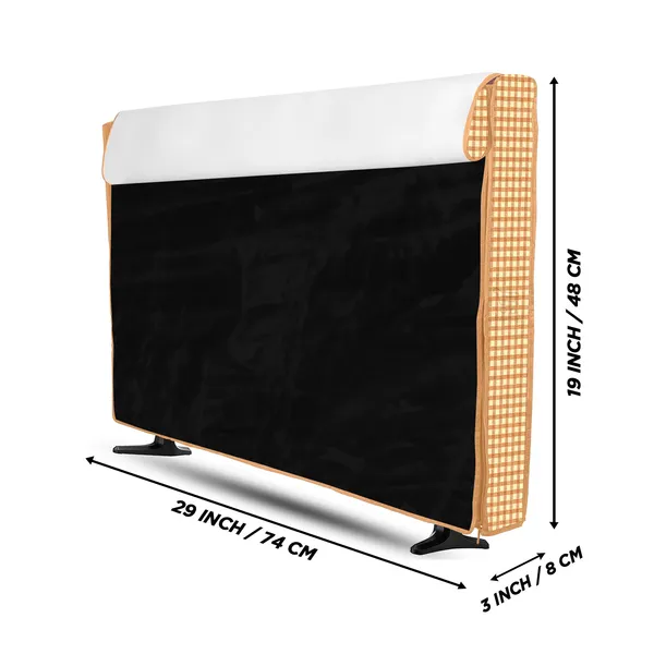 LCD/LED_T.V_Protector_Cover_For_32_Inch_Suitable_For_All_Major_Brands__(Material-_PVC,_Color-Brown,_Size-29x3x19_Inches)