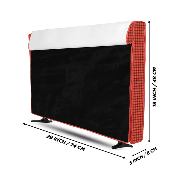 LCD/LED_T.V_Protector_Cover_For_32_Inch_Suitable_For_All_Major_Brands__(Material-_PVC,_Color-Red,_Size-29x3x19_Inches)