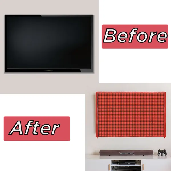 LCD/LED_T.V_Protector_Cover_For_32_Inch_Suitable_For_All_Major_Brands__(Material-_PVC,_Color-Red,_Size-29x3x19_Inches)