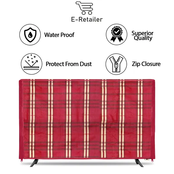 LCD/LED_T.V_Protector_Cover_For_32_Inch_Suitable_For_All_Major_Brands__(Material-_PVC,_Color-Red,_Size-29x3x19_Inches)