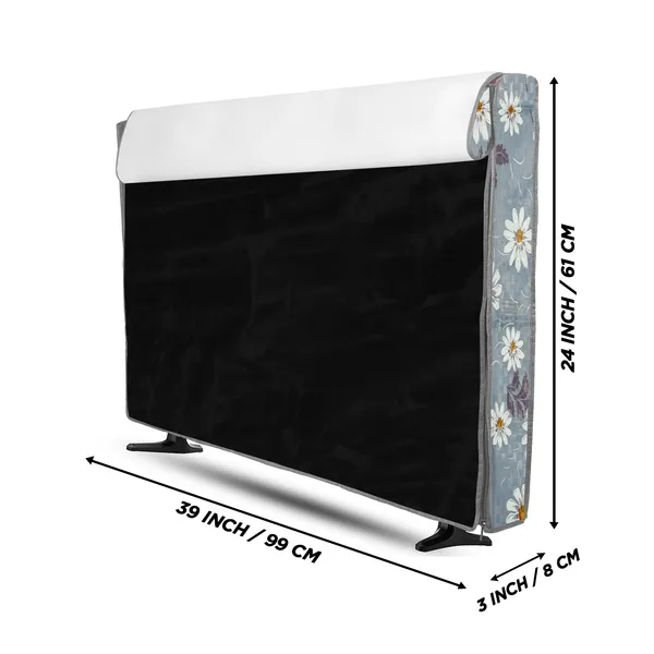 _LCD/LED_T.V_Protector_Cover_With_Zipper_Enclosure_For_42_Inch_Suitable_For_All_Major_Brands_&_Models_(Material-_PVC,_Color-Gray,_Size-39x3x24_Inches)