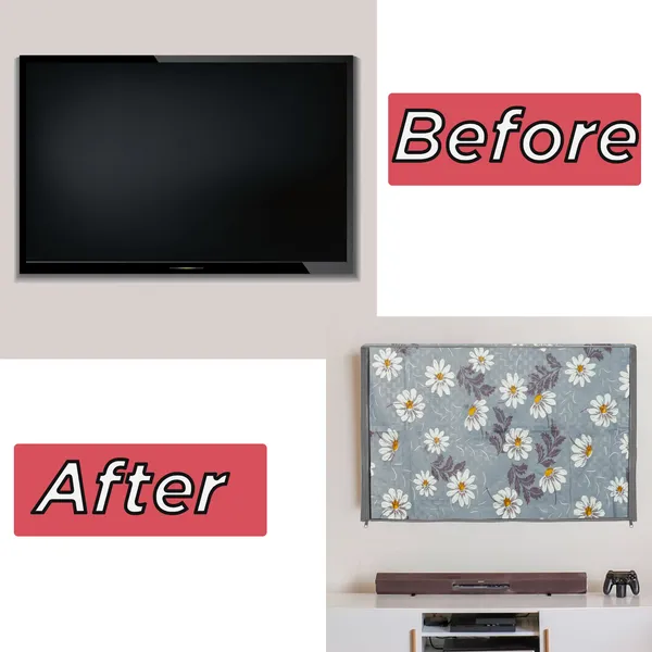 _LCD/LED_T.V_Protector_Cover_With_Zipper_Enclosure_For_42_Inch_Suitable_For_All_Major_Brands_&_Models_(Material-_PVC,_Color-Gray,_Size-39x3x24_Inches)