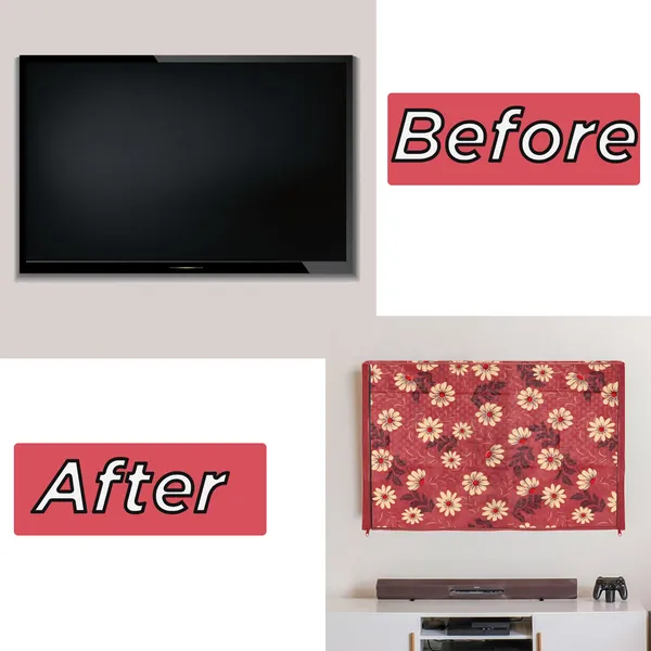 _LCD/LED_T.V_Protector_Cover_With_Zipper_Enclosure_For_42_Inch_Suitable_For_All_Major_Brands_&_Models_(Material-_PVC,_Color-Yellow,_Size-39x3x24_Inches)