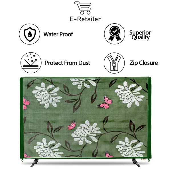 _LCD/LED_T.V_Protector_Cover_With_Zipper_Enclosure_For_42_Inch_Suitable_For_All_Major_Brands_&_Models_(Material-_PVC,_Color-Green,_Size-39x3x24_Inches)