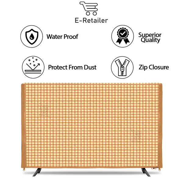 _LCD/LED_T.V_Protector_Cover_With_Zipper_Enclosure_For_42_Inch_Suitable_For_All_Major_Brands_&_Models_(Material-_PVC,_Color-Brown,_Size-39x3x24_Inches)
