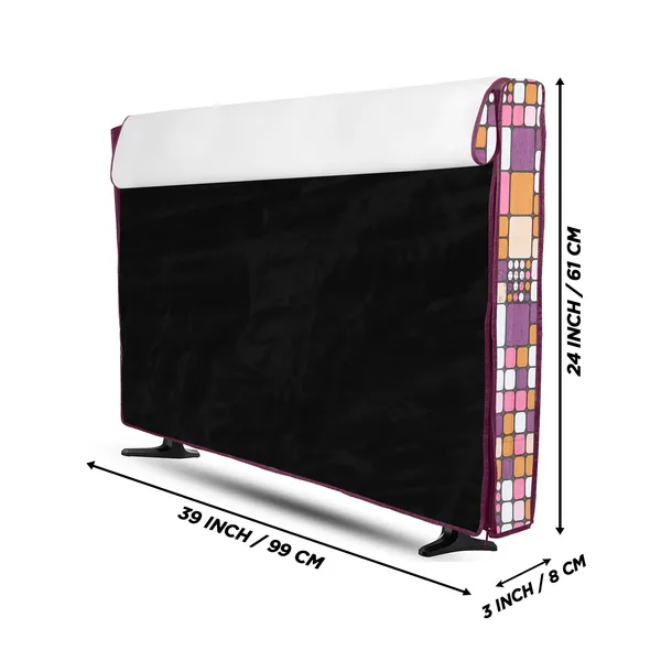 _LCD/LED_T.V_Protector_Cover_With_Zipper_Enclosure_For_42_Inch_Suitable_For_All_Major_Brands_&_Models_(Material-_PVC,_Color-Pink,_Size-39x3x24_Inches)