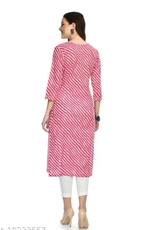 Pink_Cotton_Lehriya_Print_Regular_Wear_Kurti