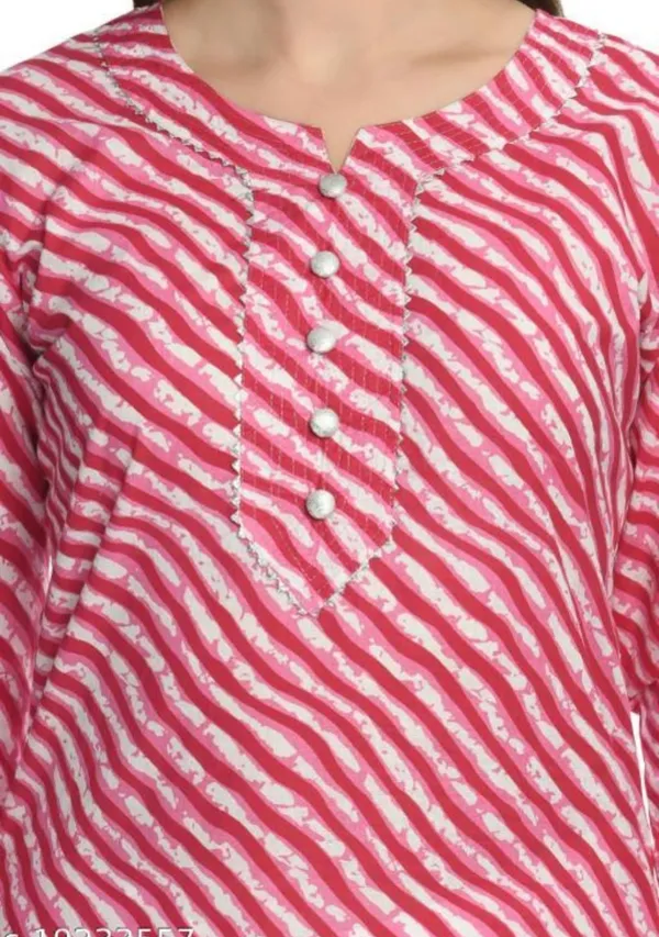 Pink_Cotton_Lehriya_Print_Regular_Wear_Kurti