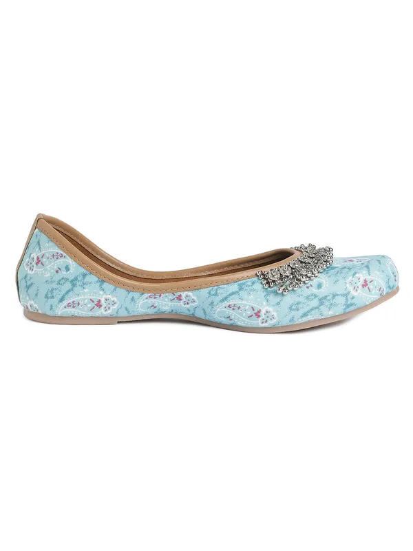 Trendy_Sky_Blue_Embellished_Rexine_Bellies_with_PVC_Sole_For_Women