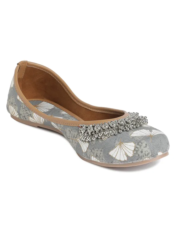 Trendy_Grey_Embellished_Rexine_Bellies_with_PVC_Sole_For_Women