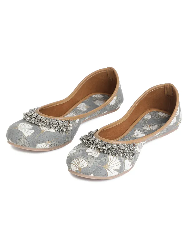Trendy_Grey_Embellished_Rexine_Bellies_with_PVC_Sole_For_Women