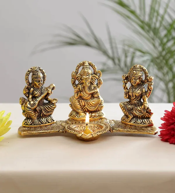 Metal_Laxmi_Ganesh_Saraswati_Idol_Decorative_Murti_Showpiece_Oil_Lamp_Diya_Gold_Plated_Decorative_Showpiece_-_12_Cm_(Aluminium)