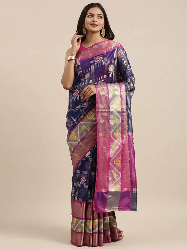 Blue_Art_Silk_Banarasi_Sarees_For_Women