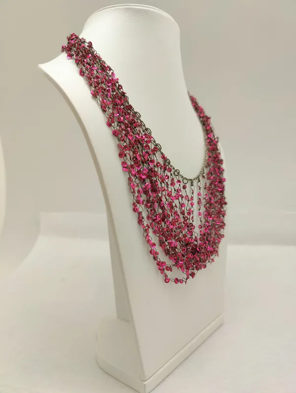 Fuschia_Fancy_Long_Necklace_For_Women