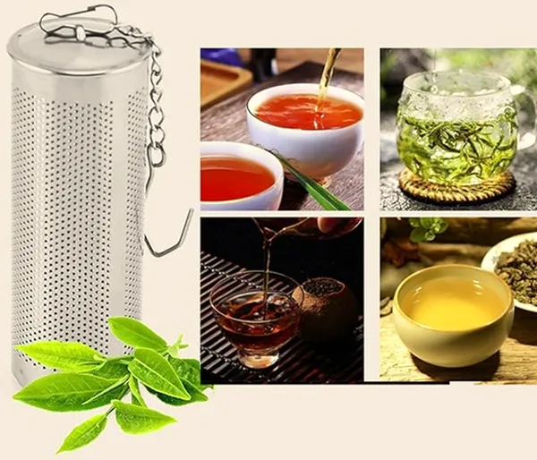 LONG_Cyl_Tea_Infuser_|Elegant_Premium_Look_|_Tea_Strainers_for_Loose_Tea_|_Food_Grade_SS_|_Gift_for_Him/Her_|_6cm_(_Set_of_1)