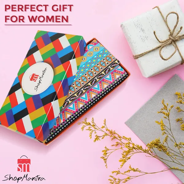 Women'S_Wallet_Unique_Print_Clutch_Vegan_Leather_11_Cards_1_Id_Slot_2_Notes_And_1_Coin_Compartment_Key_Holder_Magnetic_Closure_Ethnic_Pattern