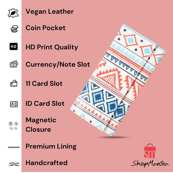 Wallet_For_Women'S_Women'S_Wallet_Clutch_Vegan_Leather_11_Cards_1_Id_Slot_2_Notes_And_1_Coin_Compartment_Magnetic_Closure_.