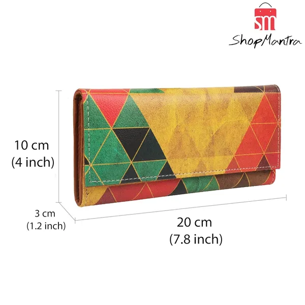 Leather_Multi-Colour_Canvas_Women'S_Wallet