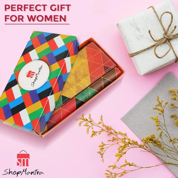 Leather_Multi-Colour_Canvas_Women'S_Wallet