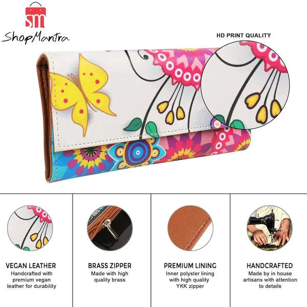 Wallet_For_Women'S_Women'S_Wallet_Clutch_Vegan_Leather_Holds_Upto_11_Cards_1_Id_Slot_2_Notes_And_1_Coin_Compartment_Magnetic_Closure