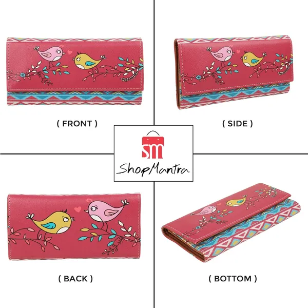 Wallet_For_Women'S_Women'S_Wallet_Clutch_Vegan_Leather_Holds_Upto_11_Cards_1_Id_Slot_2_Notes_And_1_Coin_Compartment_Magnetic_Closure