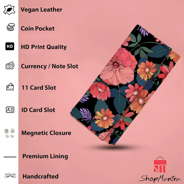 Wallet_For_Women'S_Women'S_Wallet_Clutch_Vegan_Leather_Holds_Upto_6_Cards_2_Notes_And_1_Coin_Compartment_Magnetic_Closure