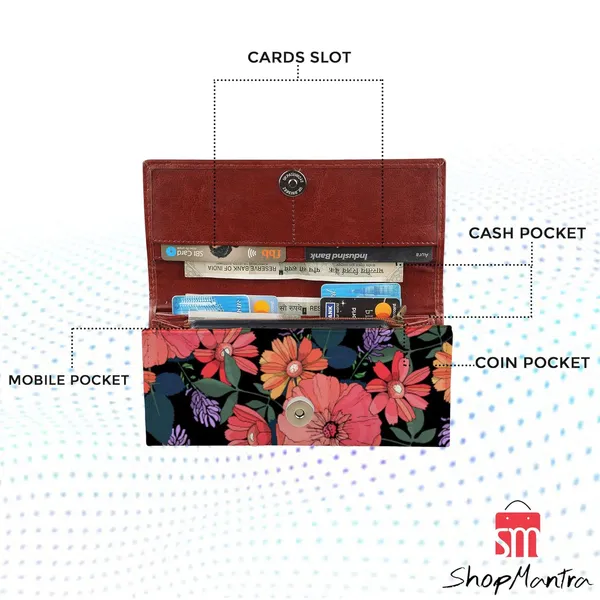 Wallet_For_Women'S_Women'S_Wallet_Clutch_Vegan_Leather_Holds_Upto_6_Cards_2_Notes_And_1_Coin_Compartment_Magnetic_Closure