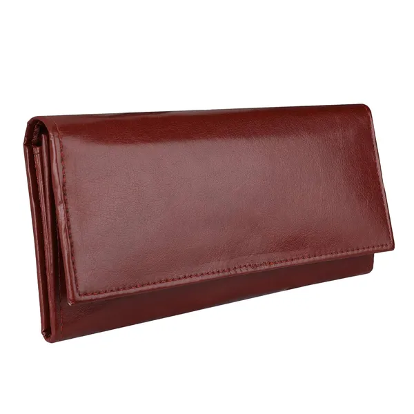 Bright_Cherry_Bi-Fold_Cherry_Vegan_Leather_Clucth_Wallet_For_Women'S_Ladies_Purse_With_Multiple_Cards_2_Notes_And_1_Coin_Compartment_Magnetic_Closure