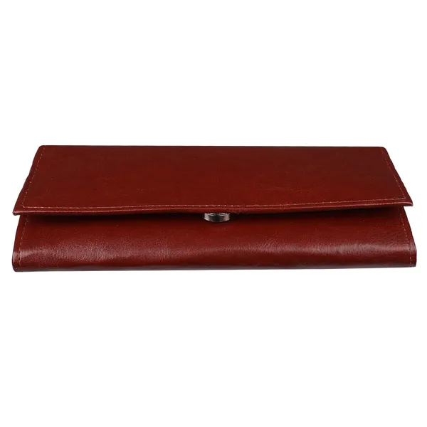 Bright_Cherry_Bi-Fold_Cherry_Vegan_Leather_Clucth_Wallet_For_Women'S_Ladies_Purse_With_Multiple_Cards_2_Notes_And_1_Coin_Compartment_Magnetic_Closure