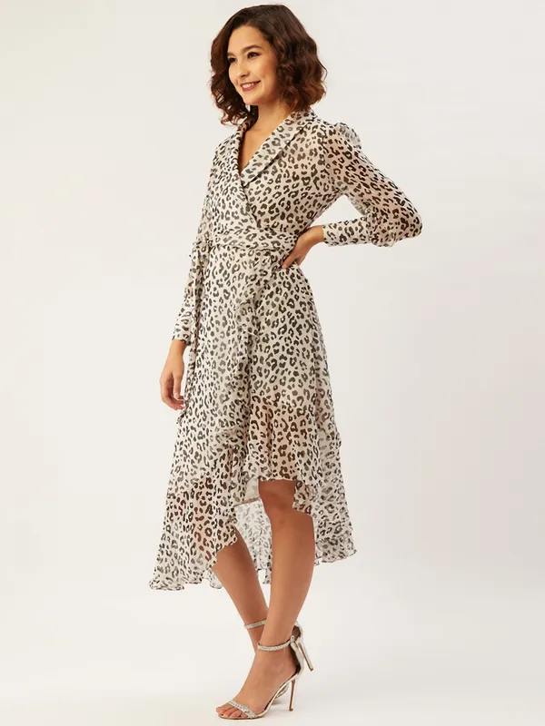 White_Chiffon_Wrap_Dress_For_Women