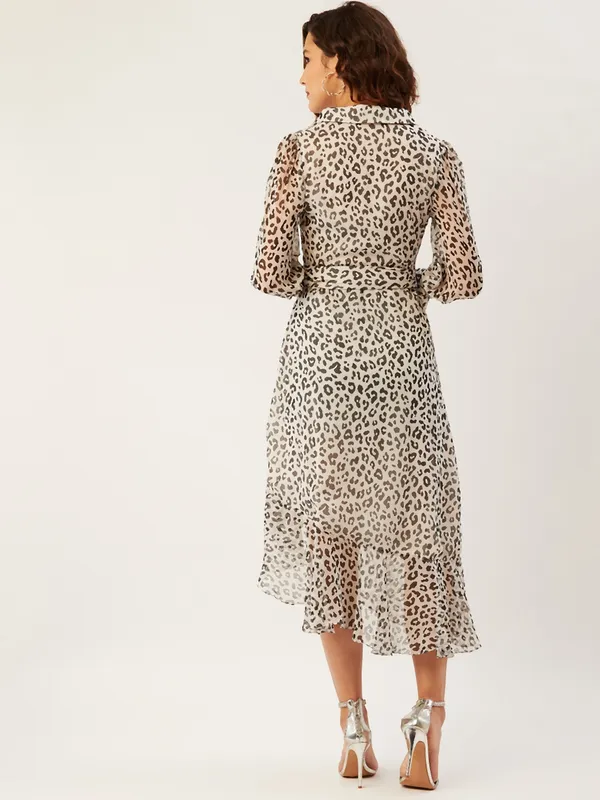 White_Chiffon_Wrap_Dress_For_Women