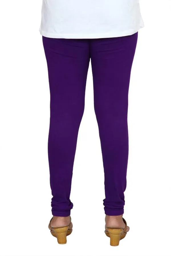 Violet_Stretchable_Cotton_Lycra_V-Cut_Solid_Premium_Four_Way_Churidar_Leggings_For_Womens_And_Girls