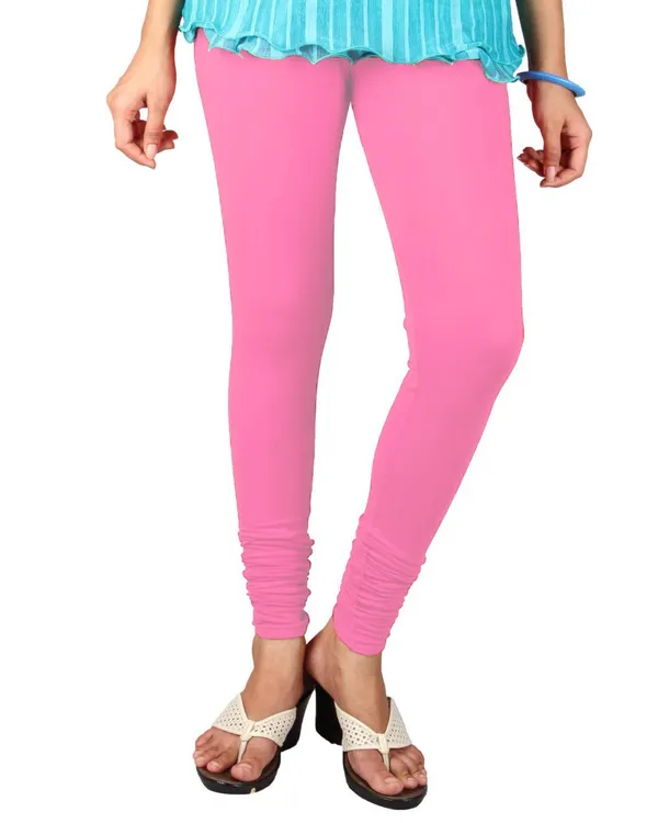 Baby_Pink_Stretchable_Cotton_Lycra_V-Cut_Solid_Premium_Four_Way_Churidar_Leggings_For_Womens_And_Girls