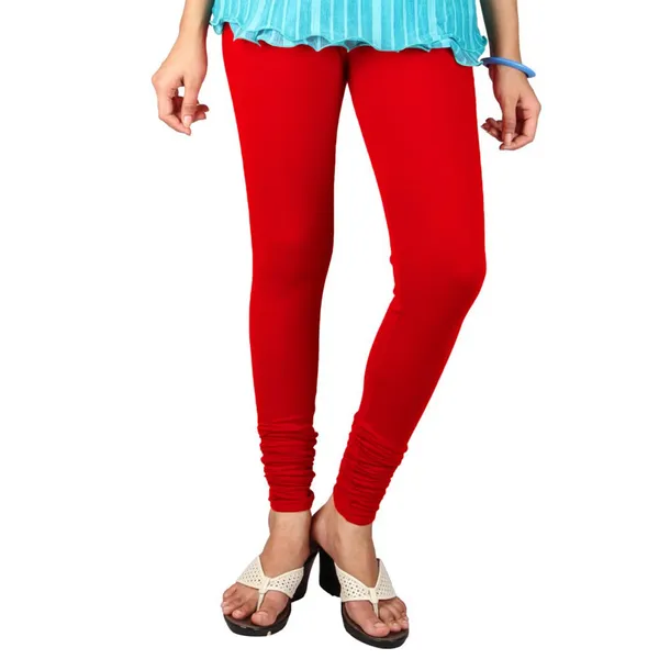 Red_Stretchable_Cotton_Lycra_V-Cut_Solid_Premium_Four_Way_Churidar_Leggings_For_Womens_And_Girls