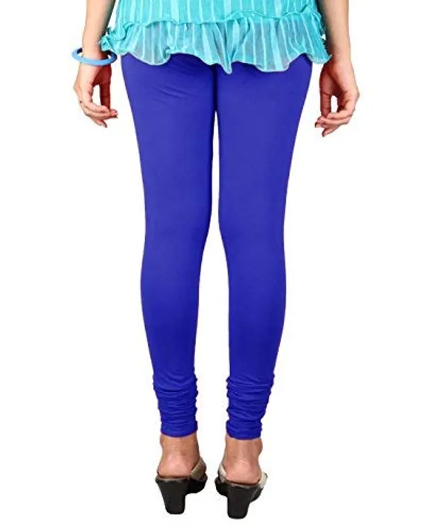 Royal_Blue_Stretchable_Cotton_Lycra_V-Cut_Solid_Premium_Four_Way_Churidar_Leggings_For_Womens_And_Girls