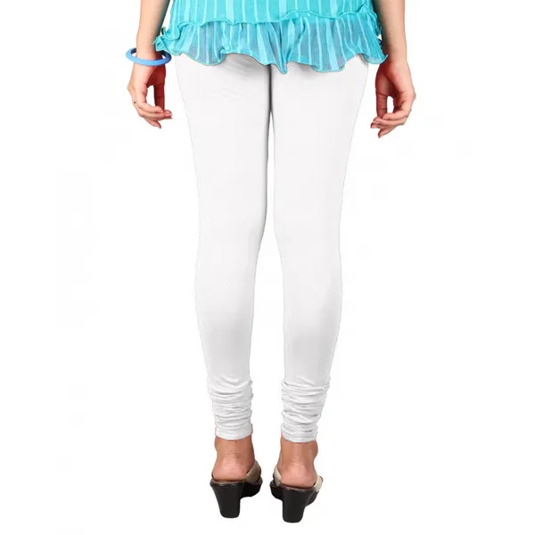 White_Stretchable_Cotton_Lycra_V-Cut_Solid_Premium_Four_Way_Churidar_Leggings_For_Womens_And_Girls