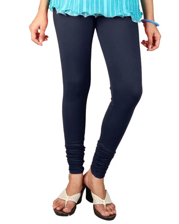 Navy_Blue_Stretchable_Cotton_Lycra_V-Cut_Solid_Premium_Four_Way_Churidar_Leggings_For_Womens_And_Girls