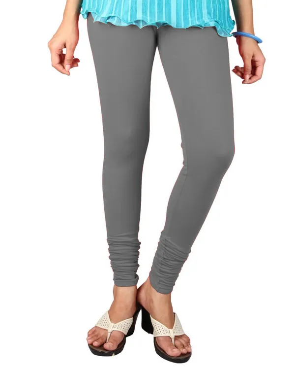 Grey_Stretchable_Cotton_Lycra_V-Cut_Solid_Premium_Four_Way_Churidar_Leggings_For_Womens_And_Girls