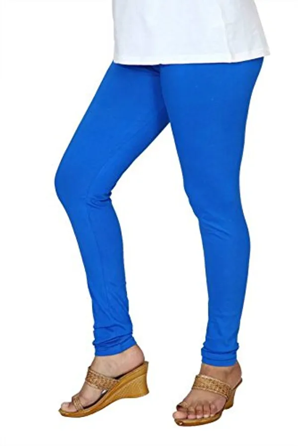 Light_Blue_Stretchable_Cotton_Lycra_V-Cut_Solid_Premium_Four_Way_Churidar_Leggings_For_Womens_And_Girls